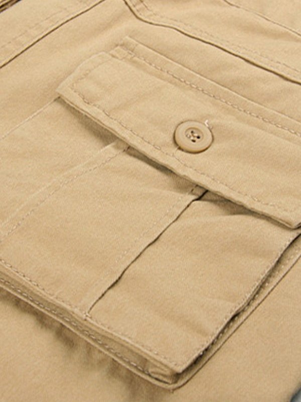 Men's Slim Straight Cargo Shorts-3